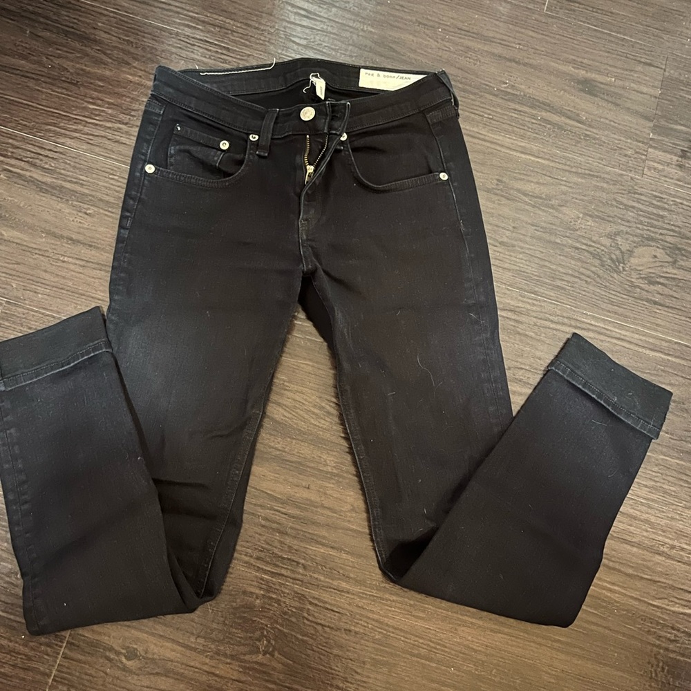 Rag and bone black low waisted jeans